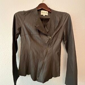Illia Women's Dark Brown Leather Jacket